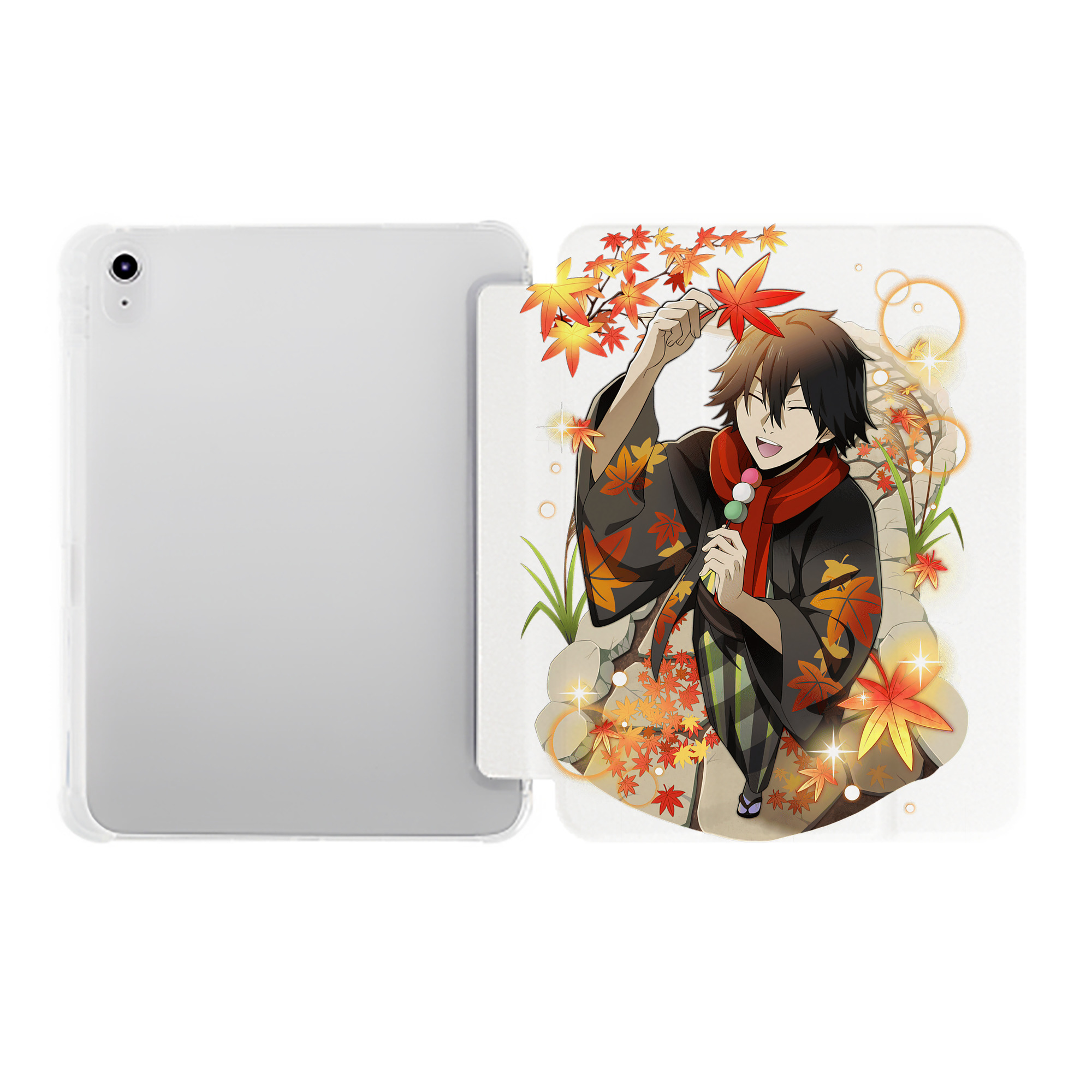 （画像用） 文豪ストレイドッグス Bungo Stray Dogs IPad ケース ペン収納付き 三つ折りスタンド PUレザー×シリコン 対応機種9.5/10.5/10.9インチ